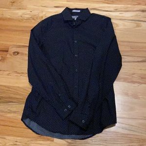 Express Fitted Button Up Dress Shirt
